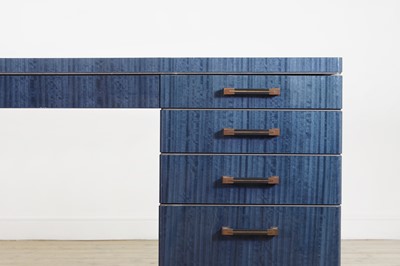 Lot 101 - A blue 'Odyssey' desk by Linley