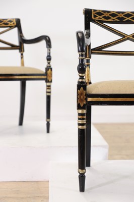 Lot 293 - A set of eight Regency-style dining chairs by Julian Chichester