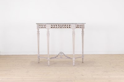 Lot 154 - A Louis XVI-style painted wooden console table
