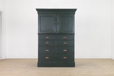 Lot 463 - A painted pine cupboard