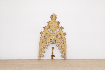 Lot 580 - A Gothic Revival giltwood church architectural fitting