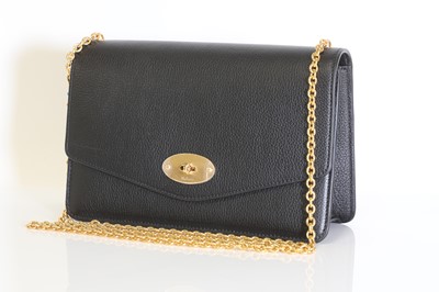 Lot 339 - A Mulberry black leather classic grain Darley bag