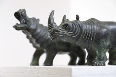 Lot 409 - Two bronze figures