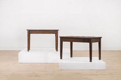 Lot 443 - Two oak luggage racks