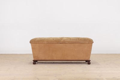 Lot 369 - A suede leather ottoman