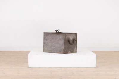 Lot 410 - An iron box safe