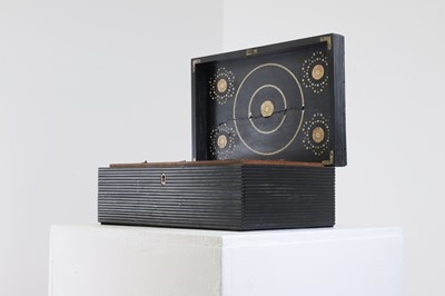 Lot 300 - A Sinhalese ebony and ivory-inlaid workbox