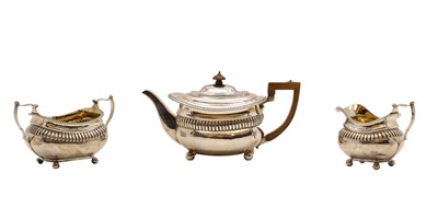Lot 29 - A composed silver three piece tea service