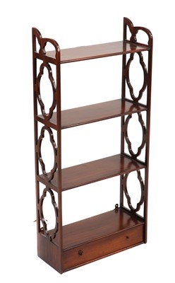 Lot 307 - A mahogany wall shelf