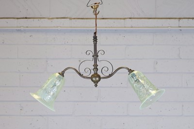 Lot 85 - An opaline glass ceiling light