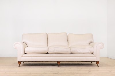 Lot 147 - A large 'Elverdon' scroll arm sofa by George Smith