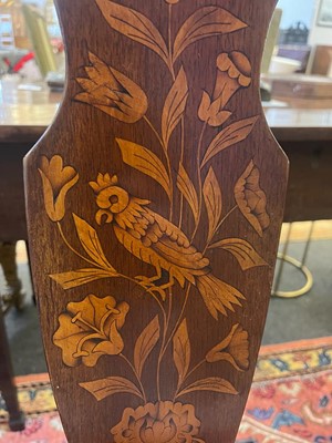 Lot 76 - A walnut and fruitwood marquetry chair-back settee