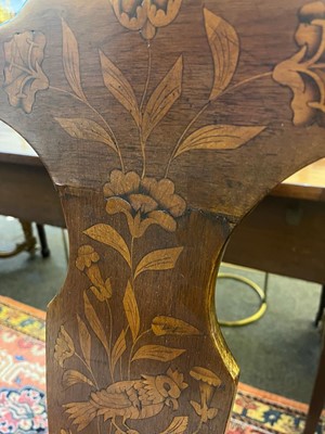 Lot 76 - A walnut and fruitwood marquetry chair-back settee