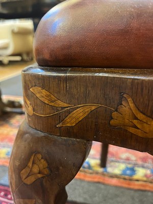 Lot 76 - A walnut and fruitwood marquetry chair-back settee