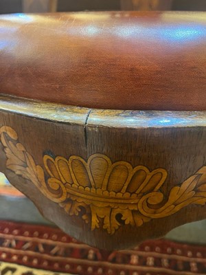 Lot 76 - A walnut and fruitwood marquetry chair-back settee