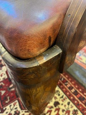 Lot 76 - A walnut and fruitwood marquetry chair-back settee
