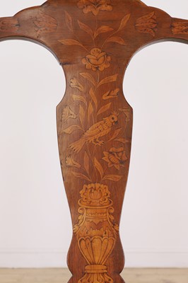 Lot 76 - A walnut and fruitwood marquetry chair-back settee