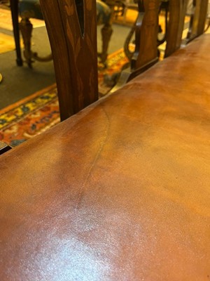 Lot 76 - A walnut and fruitwood marquetry chair-back settee