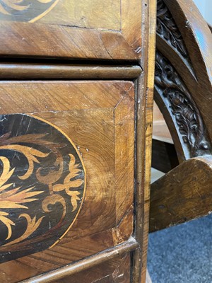 Lot 94 - A William & Mary walnut and marquetry chest of drawers