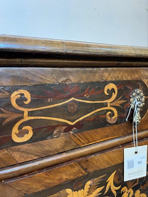 Lot 94 - A William & Mary walnut and marquetry chest of drawers