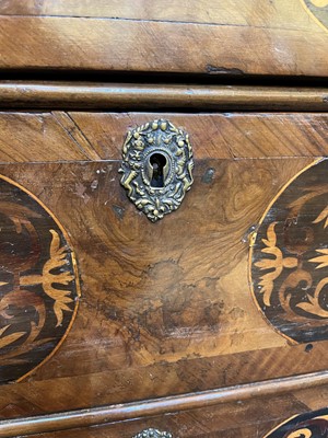Lot 94 - A William & Mary walnut and marquetry chest of drawers