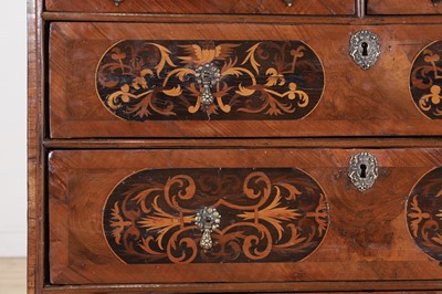 Lot 94 - A William & Mary walnut and marquetry chest of drawers