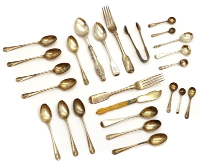 Lot 10 - A collection of silver flatware