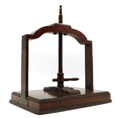 Lot 187 - A mahogany book press