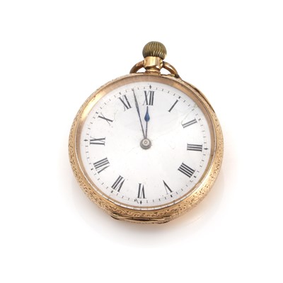 Lot 1427 - A Continental gold pocket watch