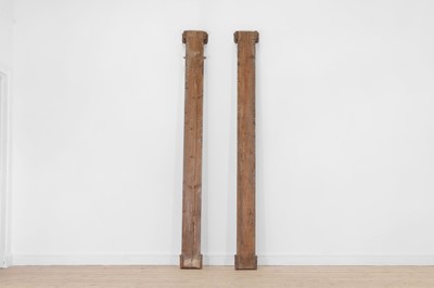 Lot 121 - A pair of carved wood and gesso pilasters