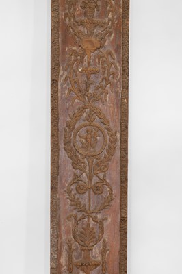 Lot 121 - A pair of carved wood and gesso pilasters