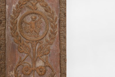 Lot 121 - A pair of carved wood and gesso pilasters