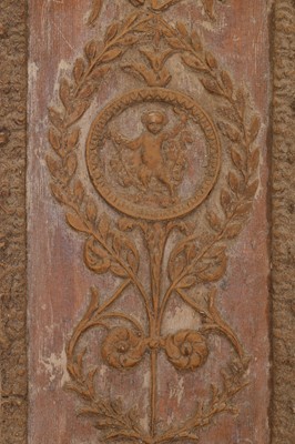 Lot 121 - A pair of carved wood and gesso pilasters