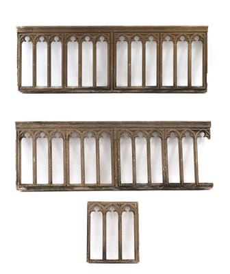 Lot 402 - A group of three Victorian oak church rails