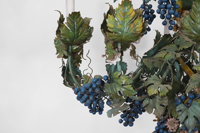 Lot 191 - A large painted metal chandelier