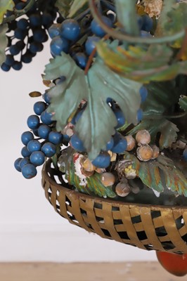 Lot 191 - A large painted metal chandelier