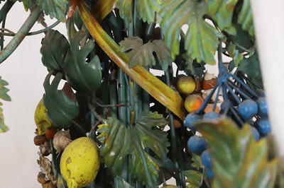Lot 191 - A large painted metal chandelier