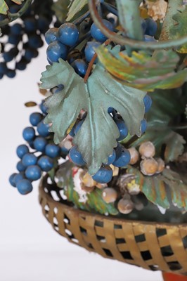 Lot 191 - A large painted metal chandelier