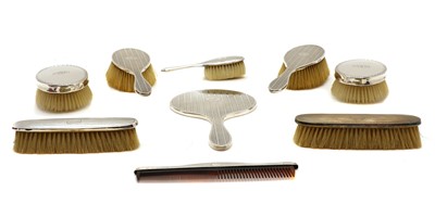 Lot 28 - A collection of silver dressing table items