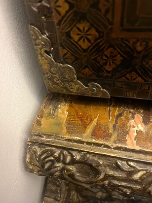 Lot 478 - A Nanban export black-lacquered cabinet