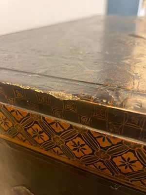 Lot 478 - A Nanban export black-lacquered cabinet