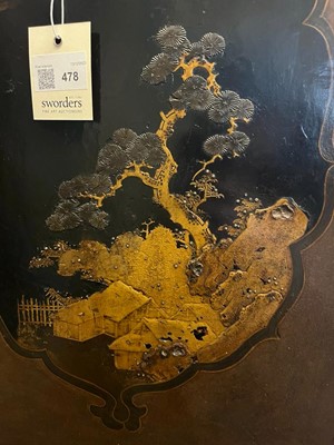 Lot 478 - A Nanban export black-lacquered cabinet