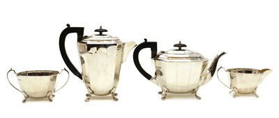 Lot 26 - A four piece silver tea service