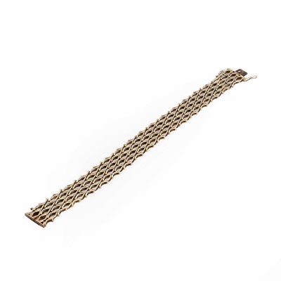 Lot 1387 - A 9ct gold bracelet by Cropp & Farr