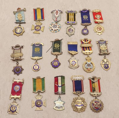 Lot 77 - A group of silver masonic and R.A.O.B medals