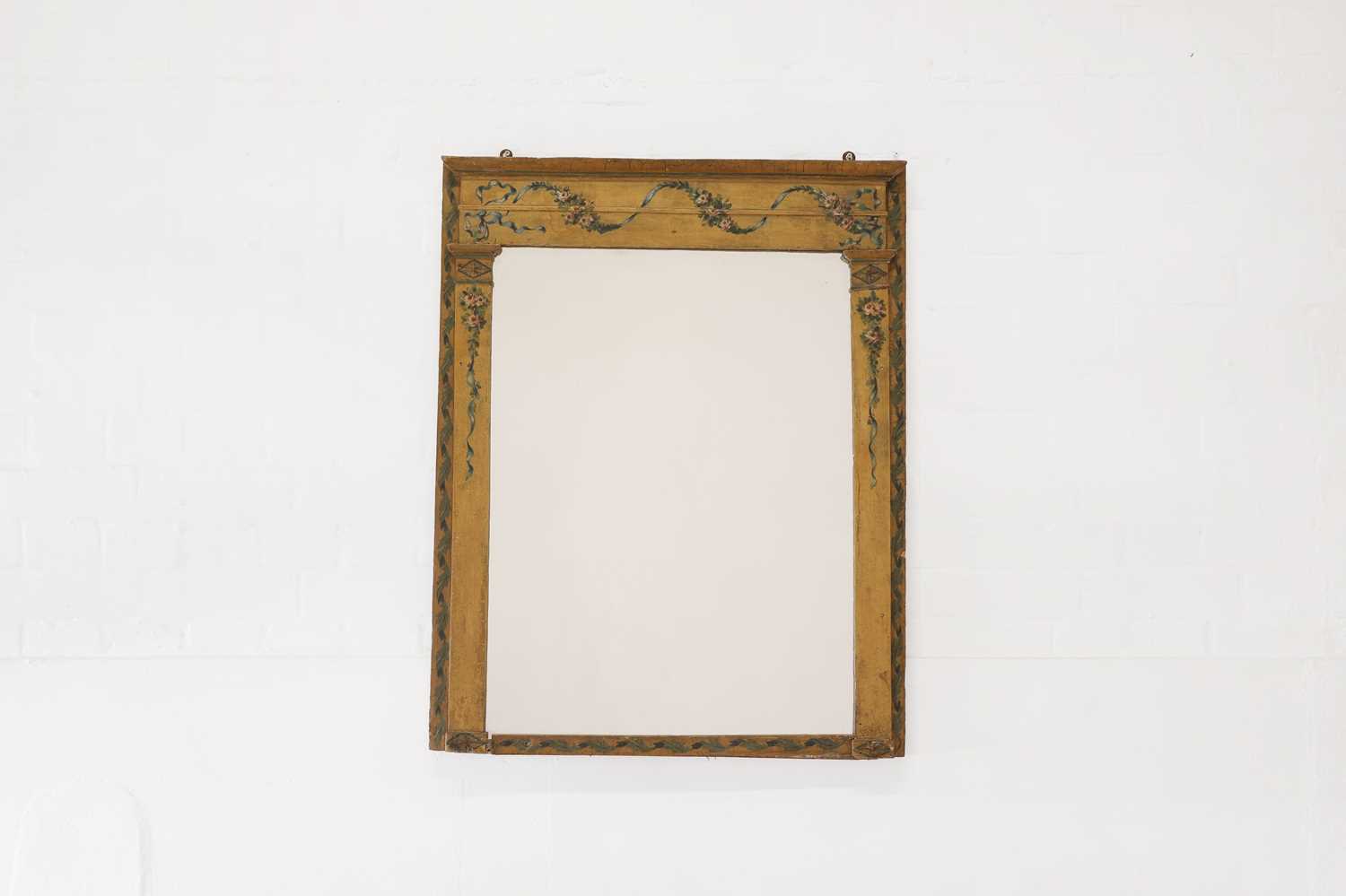 Lot 111 - A Louis XVI painted mirror
