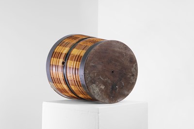 Lot 193 - A fruitwood and ebonised peat bucket