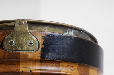 Lot 193 - A fruitwood and ebonised peat bucket