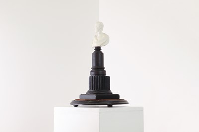 Lot 123 - A miniature plaster bust