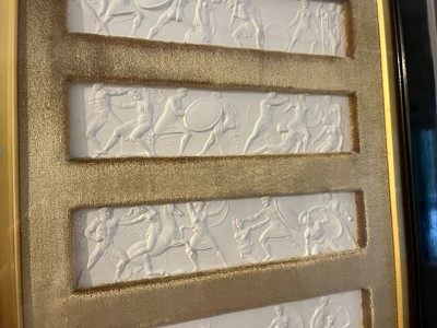 Lot 165 - A pair of plaster relief panel displays of the Parthenon frieze